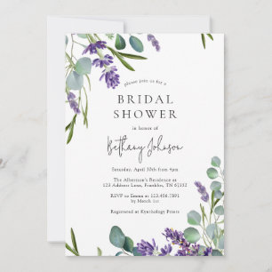 Modern Simple Eucalyptus Bridal Shower Invitation