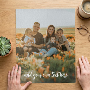 Modern Simple Family Photo Jigsaw Puzzle
