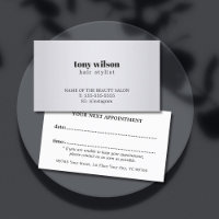 Modern Simple Faux Silver Hair Stylist Appointment
