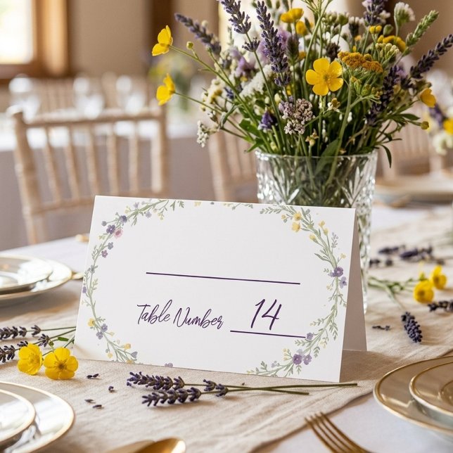 Modern Simple Floral Boho Wedding Place Cards (Creator Uploaded)