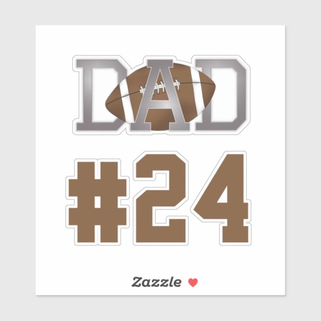 Modern Simple Football Dad Classic Player Number (Sheet)