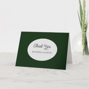 Modern Simple Forest Green Thank You Card