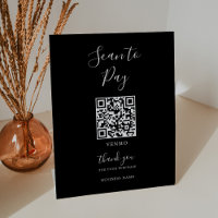 Modern Simple Formal Black QR Scan to Pay