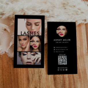 Modern Simple Formal Photo Black White Business Card