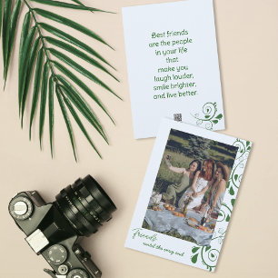 Modern simple friends photo Holiday Card