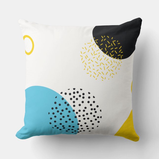 Modern, simple, fun, Memphis style geometric art Cushion (Front)