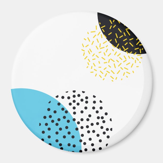Modern, simple, fun, Memphis style geometric art Magnet (Front)
