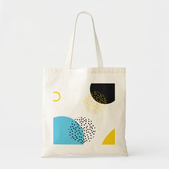 Modern, simple, fun, Memphis style geometric art Tote Bag (Front)