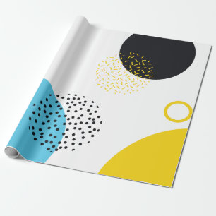 Modern, simple, fun, Memphis style geometric art Wrapping Paper