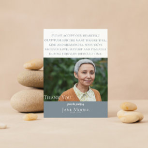 Modern Simple Funeral Thank You Card