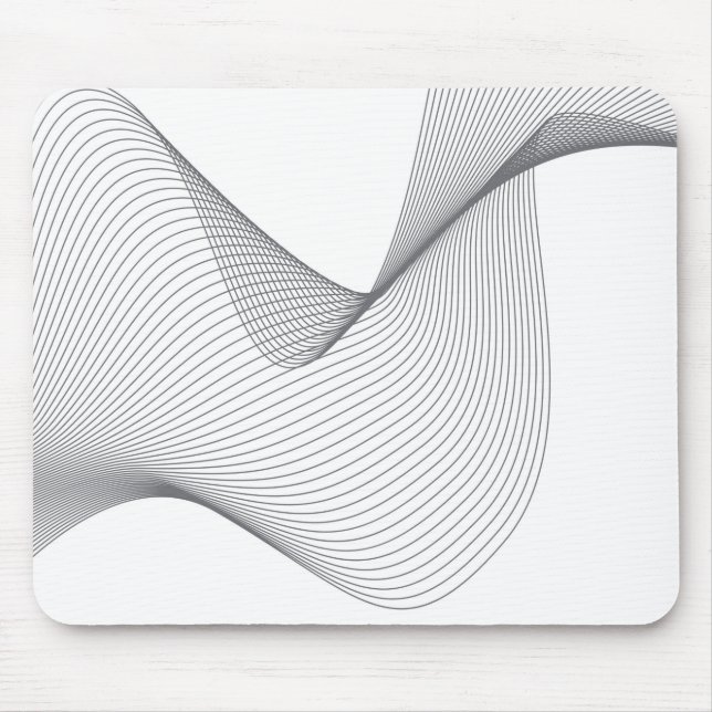 Modern, simple, futuristic urban wavy illustration mouse pad (Front)