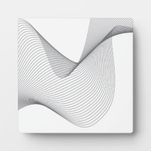 Modern, simple, futuristic urban wavy illustration plaque