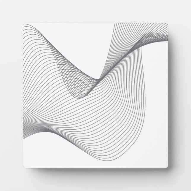 Modern, simple, futuristic urban wavy illustration plaque (Front)