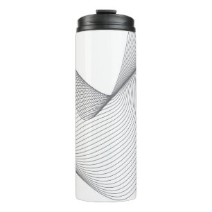 Modern, simple, futuristic urban wavy illustration thermal tumbler