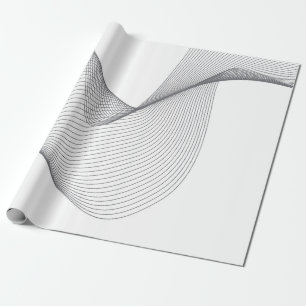 Modern, simple, futuristic urban wavy illustration wrapping paper