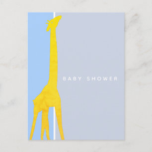 Modern Simple  Giraffe Baby Shower Invivation Invitation Postcard
