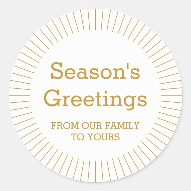 Modern Simple Gold Personalised Envelope Seal (Front)