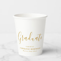 Modern Simple Gold Script Graduation Party