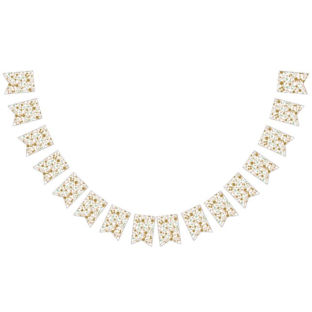 Modern Simple Gold Terrazzo bunting  (All)