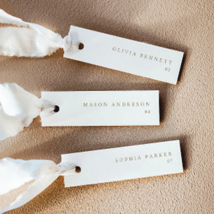 Modern Simple Gold Wedding Name Place Cards