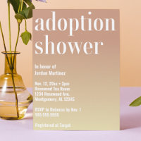 Modern Simple Gradient Adoption Baby/Child Shower