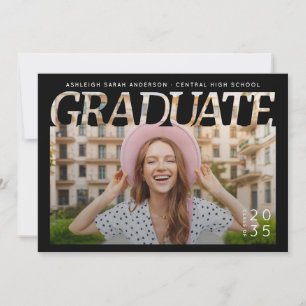 Modern Simple Graduate Photo Graduation Party  Invitation