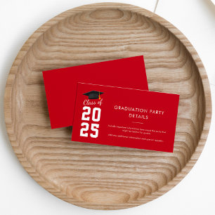 Modern Simple Graduation 2025 Party Enclosure Card