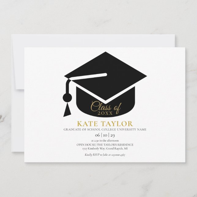 Modern Simple Graduation Party Invitation (Front)
