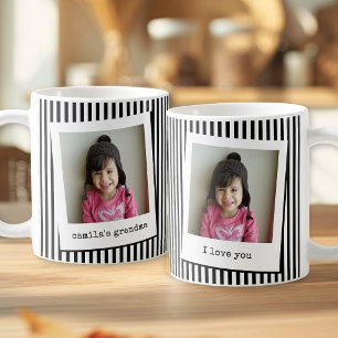 Modern Simple Grandma 2 Photo Coffee Mug