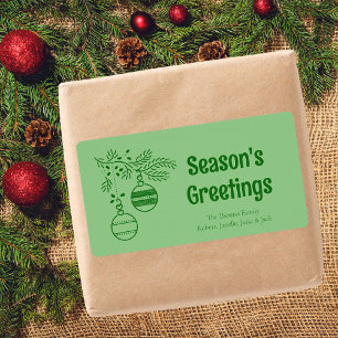 Modern Simple Green Christmas Holiday Family Gift