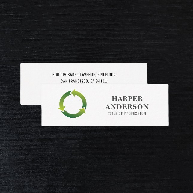 Modern Simple Green Eco Professional Mini Business Card (Creator Uploaded)