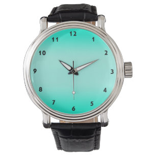 Modern Simple green Turquoise Gradient Colour Watch