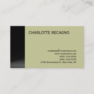 Modern Simple Grey Beige Minimal Business Card