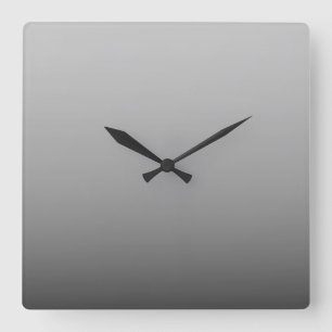 Modern simple grey gradient square wall clock
