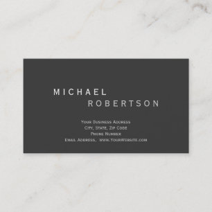 Modern Simple Grey Standard Size Business Card