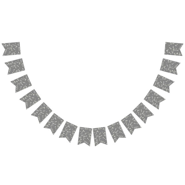 Modern Simple Grey Terrazzo bunting  (All)