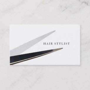 modern simple hair stylist hairstylist shears business card
