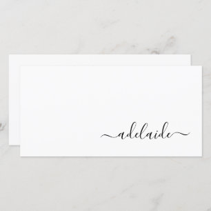 Modern Simple Hair Stylist Script Gift Certificate