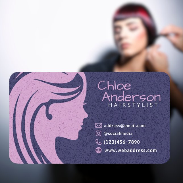 Modern simple hairstylist  business card (Creator Uploaded)