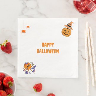 Modern Simple Halloween Pumpkin  Napkin