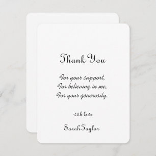 Modern Simple Handwriting Bridal Shower Wedding Thank You Card