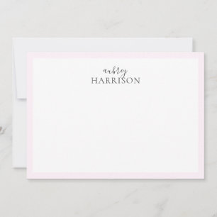 Modern Simple Handwriting Name Pink Card
