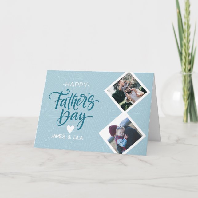 Modern Simple Happy Father's Day Custom Card (Front)