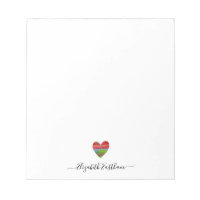 Modern Simple Heart Script Notepad