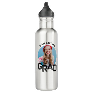 Modern Simple High School Grad Photo Graduation 710 Ml Water Bottle