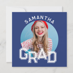 Modern Simple High School Grad Photo Graduation Invitation