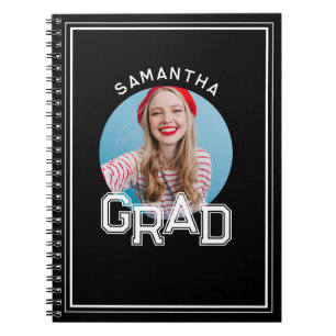Modern Simple High School Grad Photo Graduation Notebook
