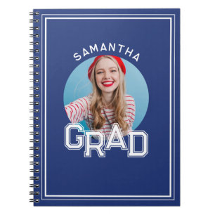 Modern Simple High School Grad Photo Graduation Notebook