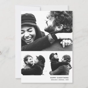 Modern Simple Holiday Photo Collage Card