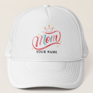 Modern Simple I Love You Mom Trucker Hat